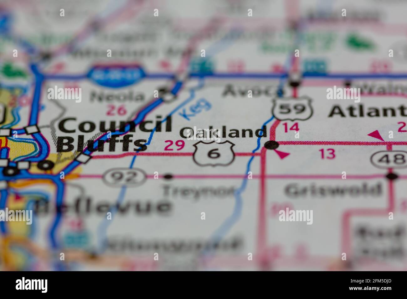 Map of oakland iowa hires stock photography and images Alamy