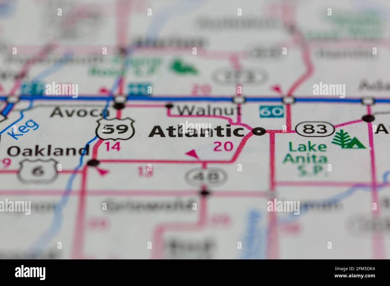 Atlantic Iowa USA Shown on a Geography map or road map Stock Photo Alamy