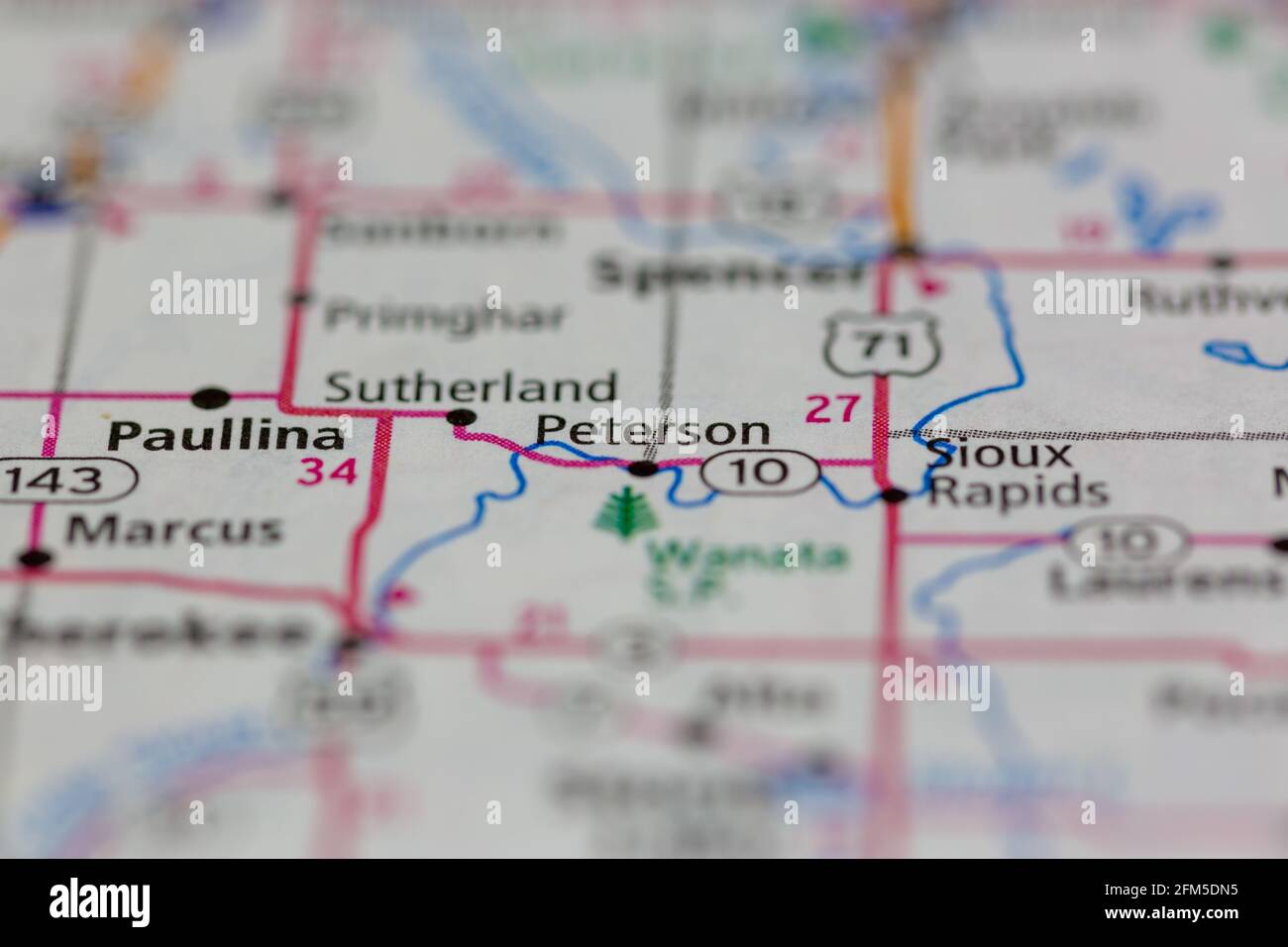 Peterson iowa map hires stock photography and images Alamy