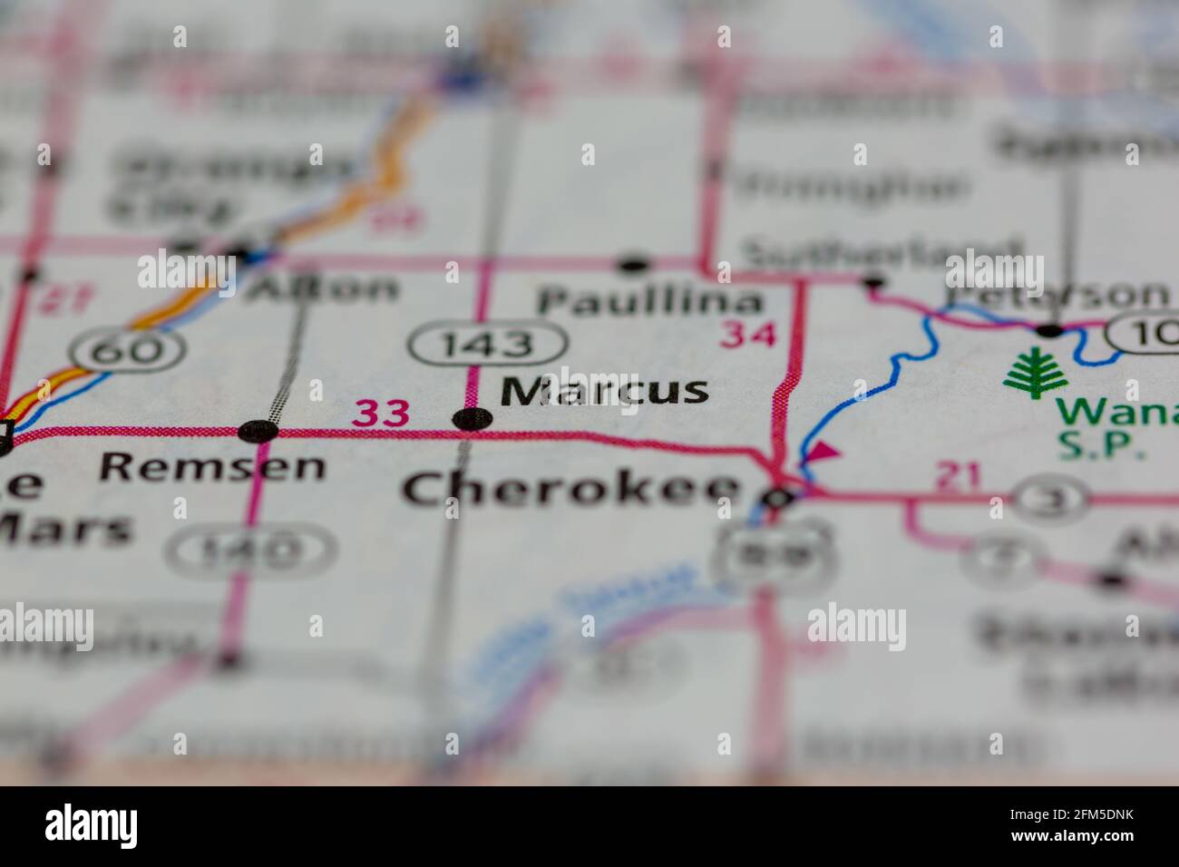 Marcus Iowa USA Shown on a Geography map or road map Stock Photo Alamy