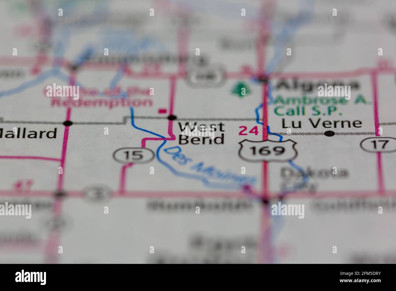 West Bend Iowa Map West Bend Iowa Usa Shown On A Geography Map Or Road Map Stock Photo - Alamy