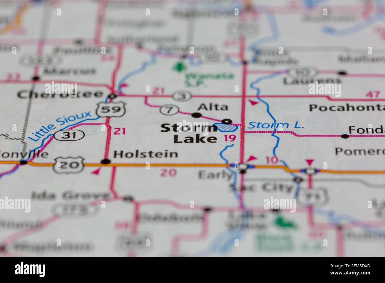 Storm Lake Iowa Map Storm Lake Iowa Usa Shown On A Geography Map Or Road Map Stock Photo - Alamy