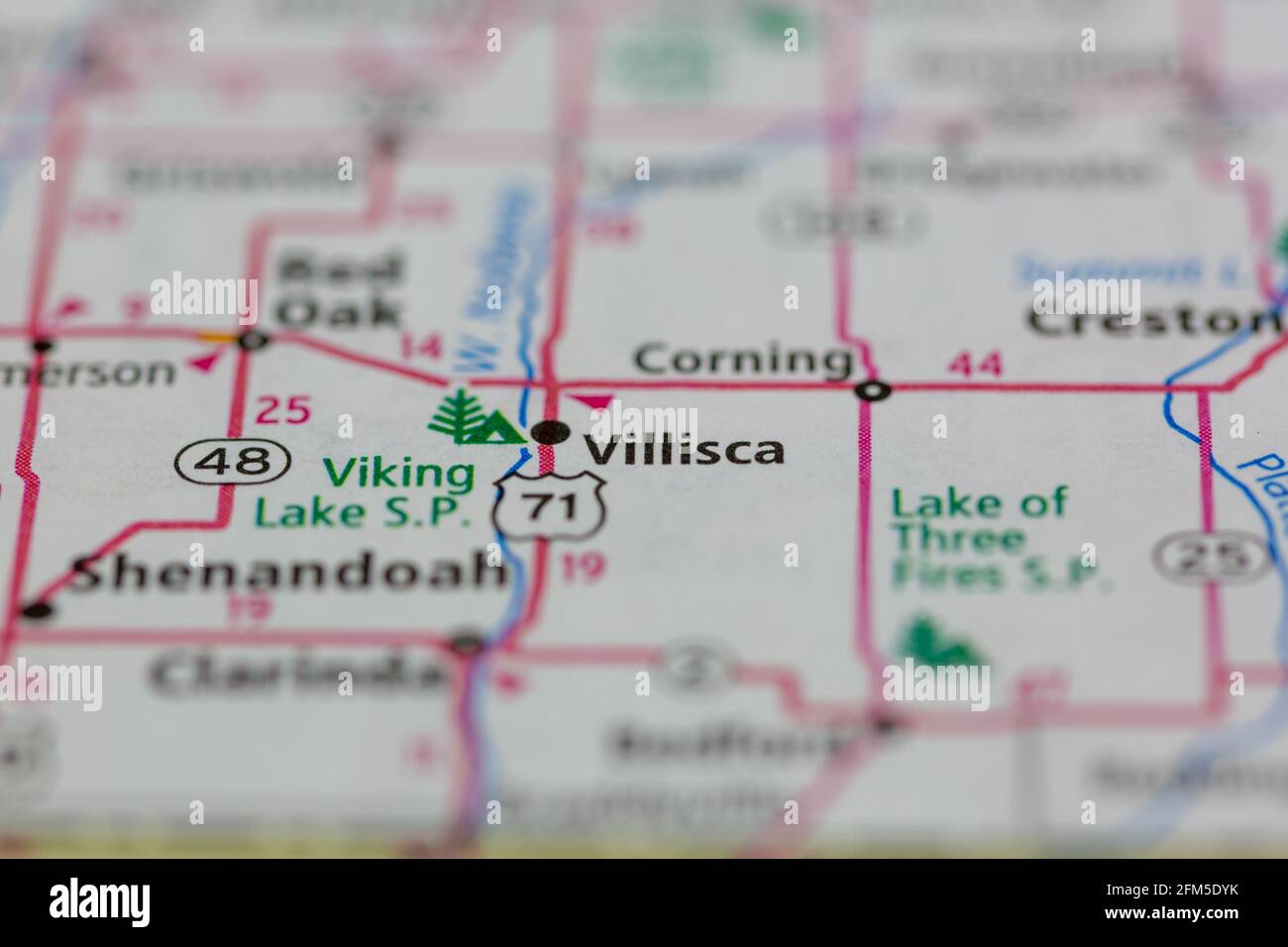 Villisca on a map hires stock photography and images Alamy