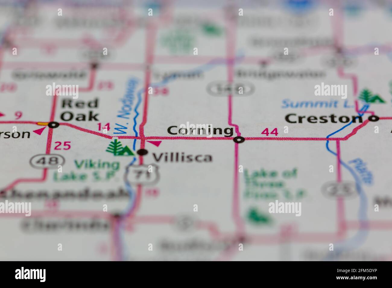 Corning Iowa USA Shown on a Geography map or road map Stock Photo Alamy