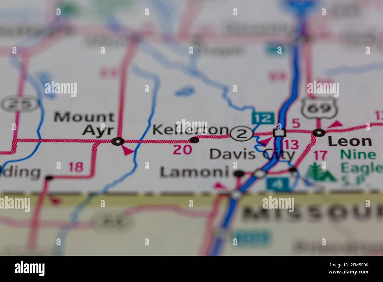 Kellerton iowa map hires stock photography and images Alamy