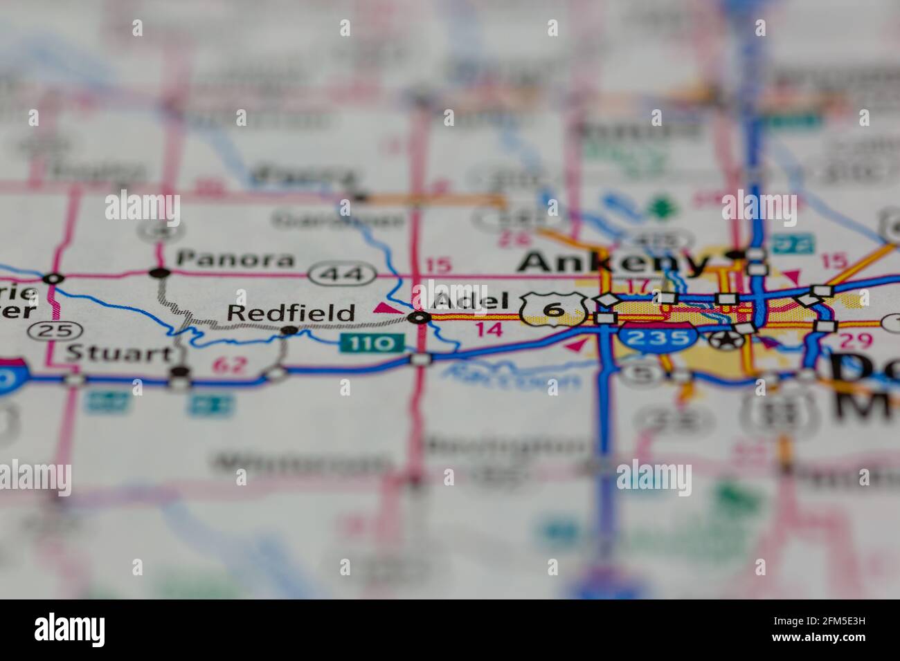 Adel Iowa USA Shown on a Geography map or road map Stock Photo Alamy
