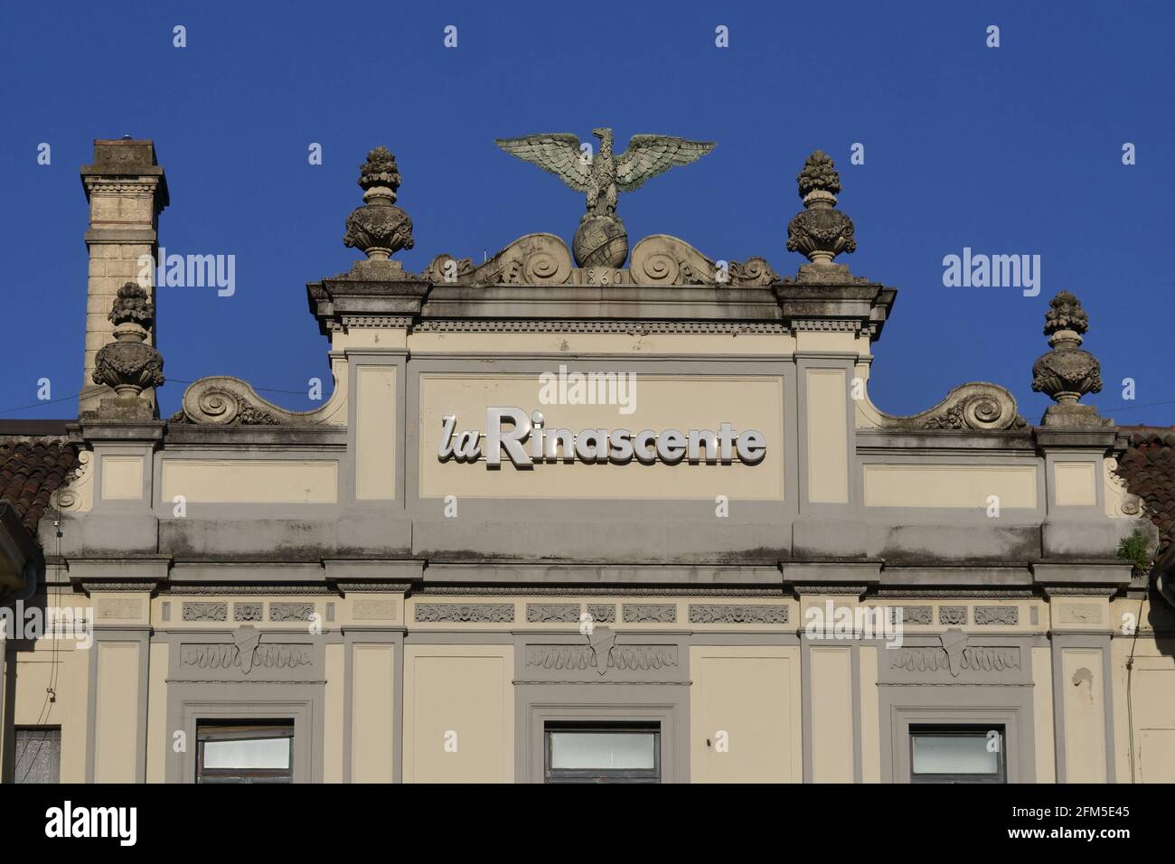 La Rinascente store. Rinascente is a collection of high-end stores with Italian and international brands in fashion, accessories, beauty, homeware Stock Photo