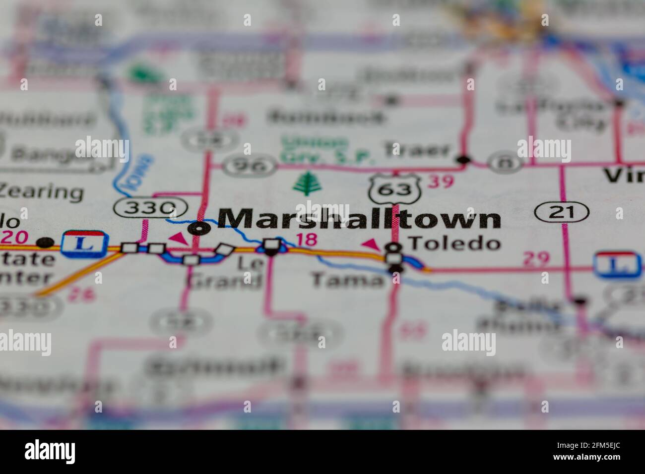 Marshalltown on a map hires stock photography and images Alamy