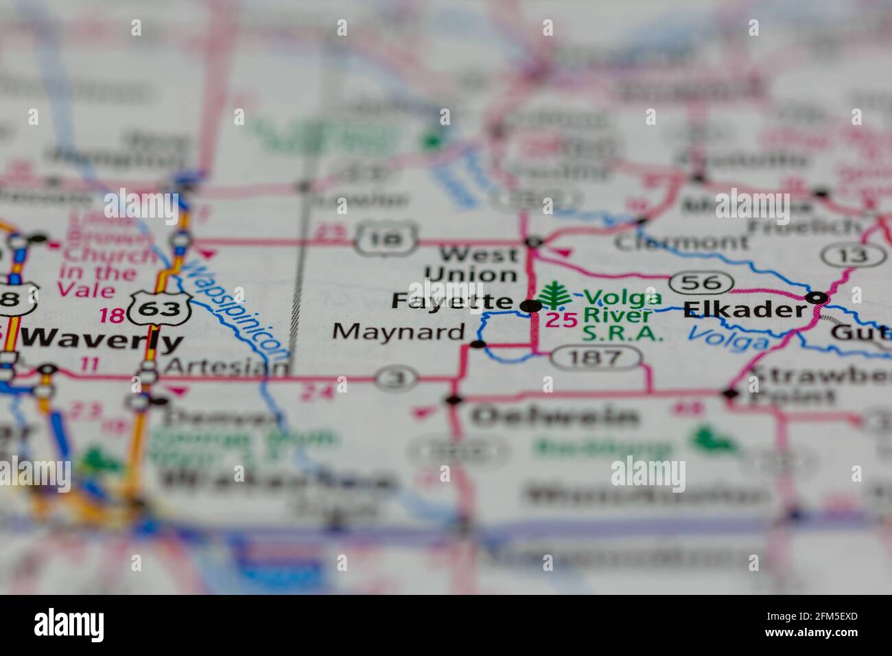 Fayette iowa map hires stock photography and images Alamy