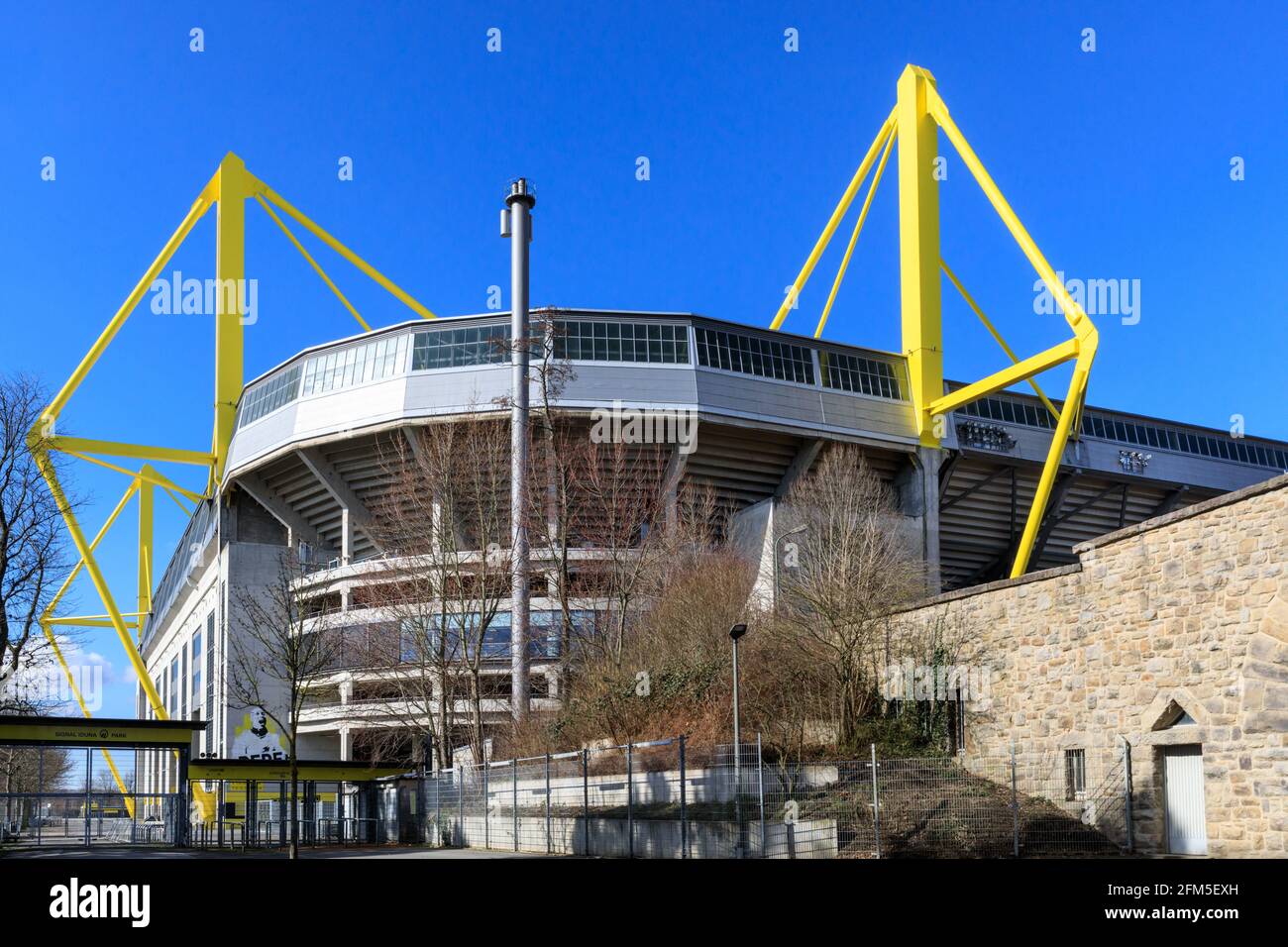 Signal Iduna Park, Borussia Dortmund football club BVB09 stadium arena exterior, Dortmund, Germany Stock Photo
