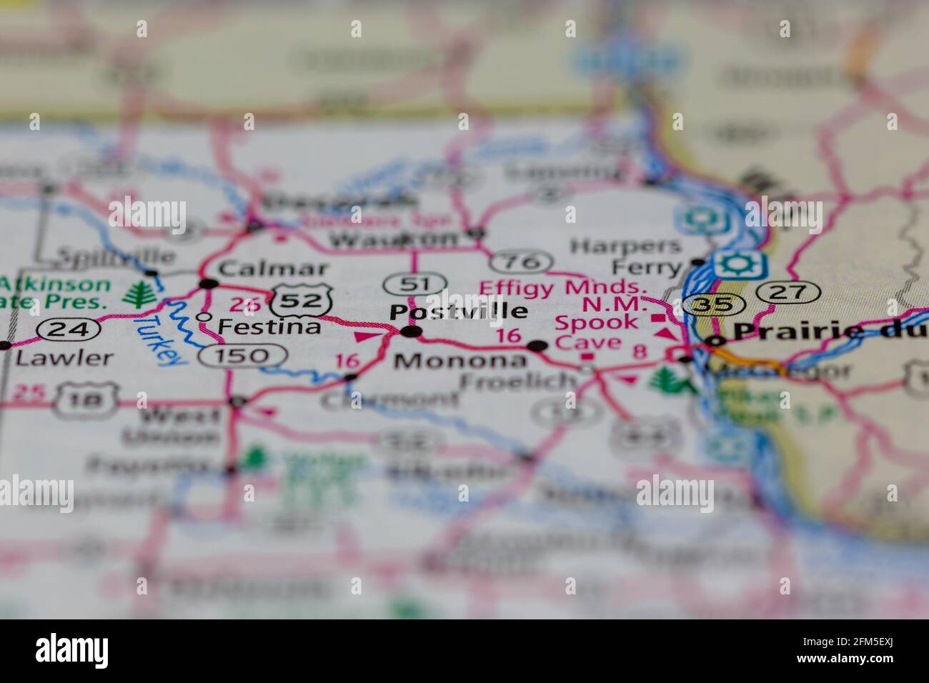 Map of postville iowa hires stock photography and images Alamy