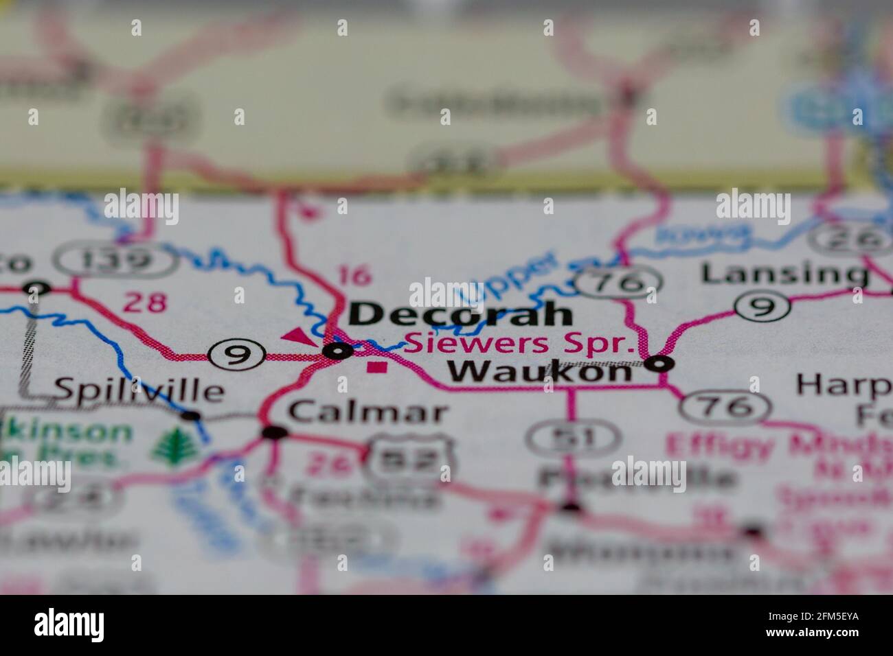Map of decorah iowa hires stock photography and images Alamy