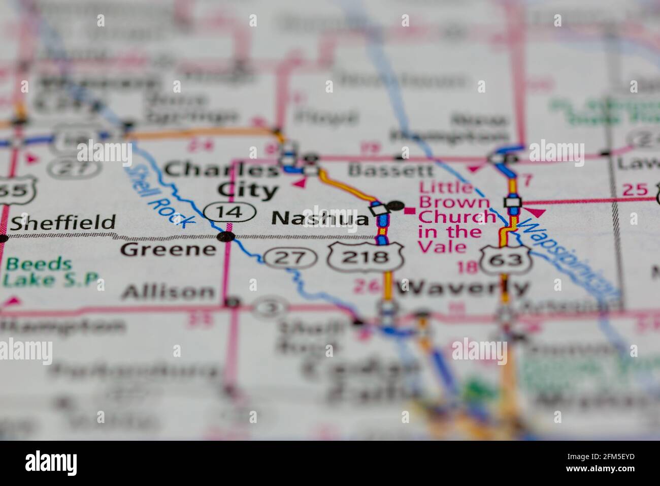 Nashua Iowa USA Shown on a Geography map or road map Stock Photo Alamy