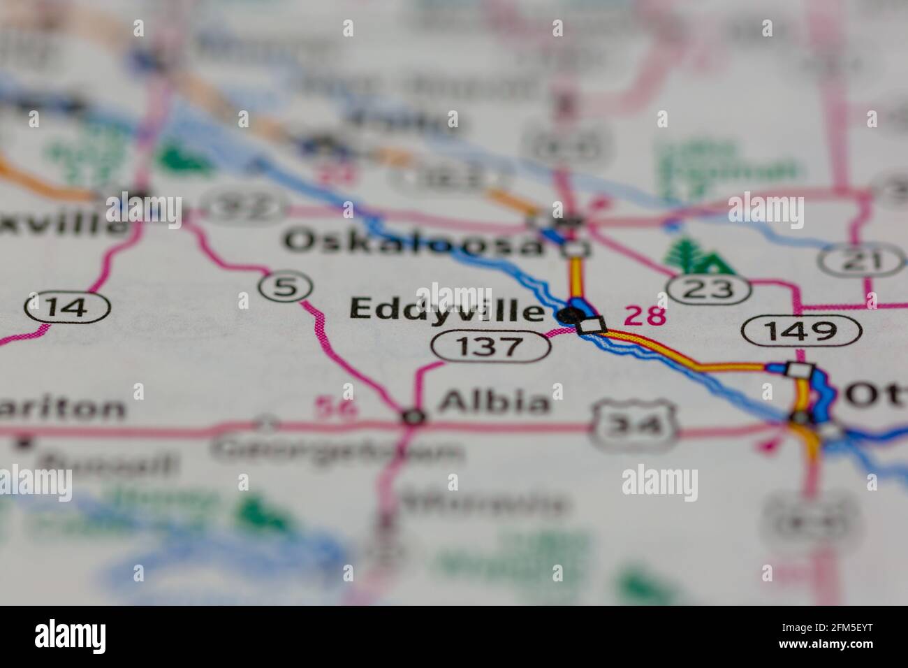 Map of eddyville hires stock photography and images Alamy
