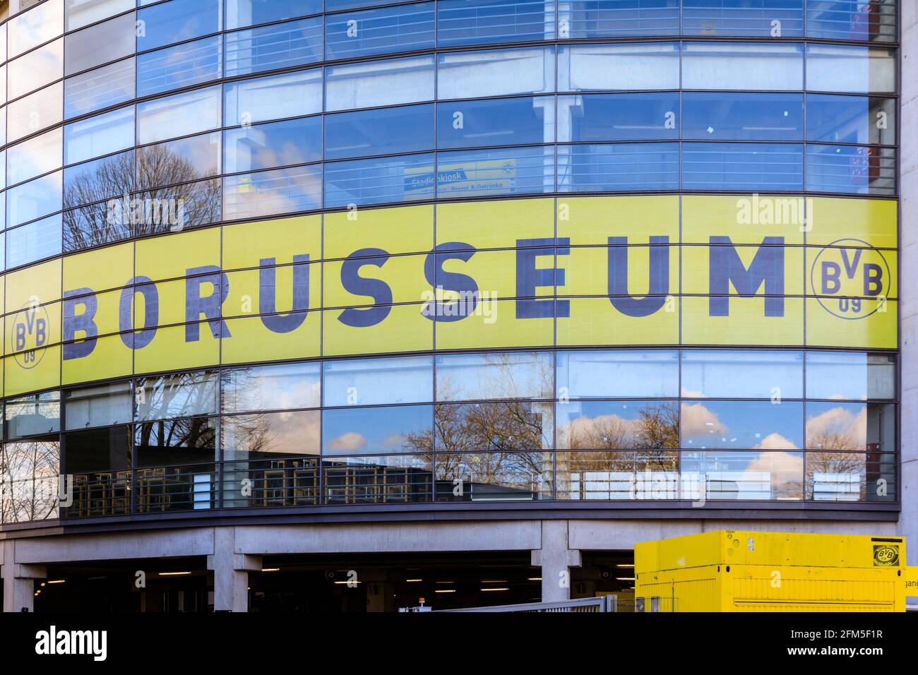 Borusseum, BVB 09 Borussia Dortmund football club museum at Signal Iduna stadium, Dortmund Germany Stock Photo