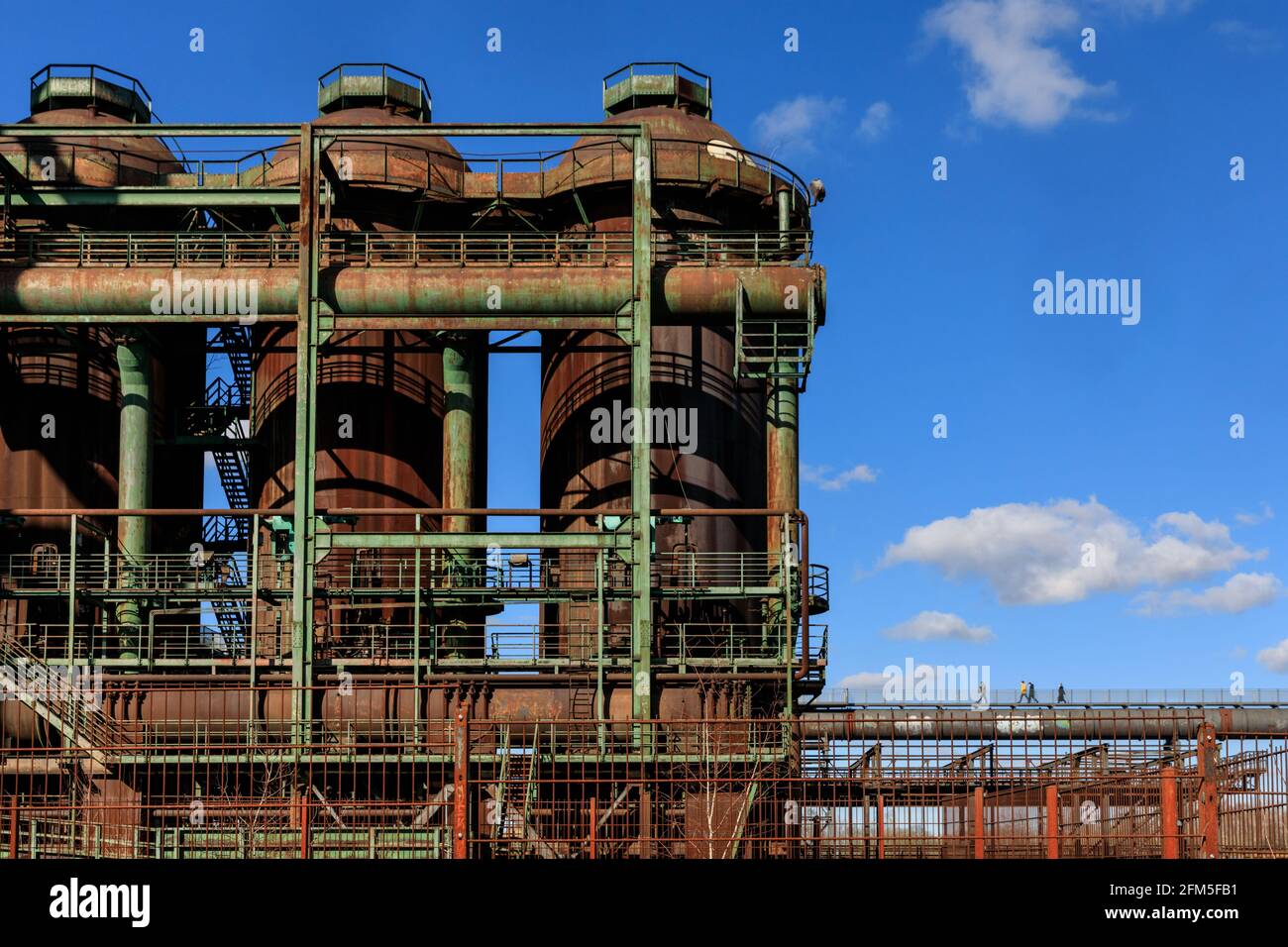 Detail, the disused Phoenix West steelworks and blast furnace ironworks, formerly part of ThyssenKrupp Steel  in Dortmund, Germany Stock Photo