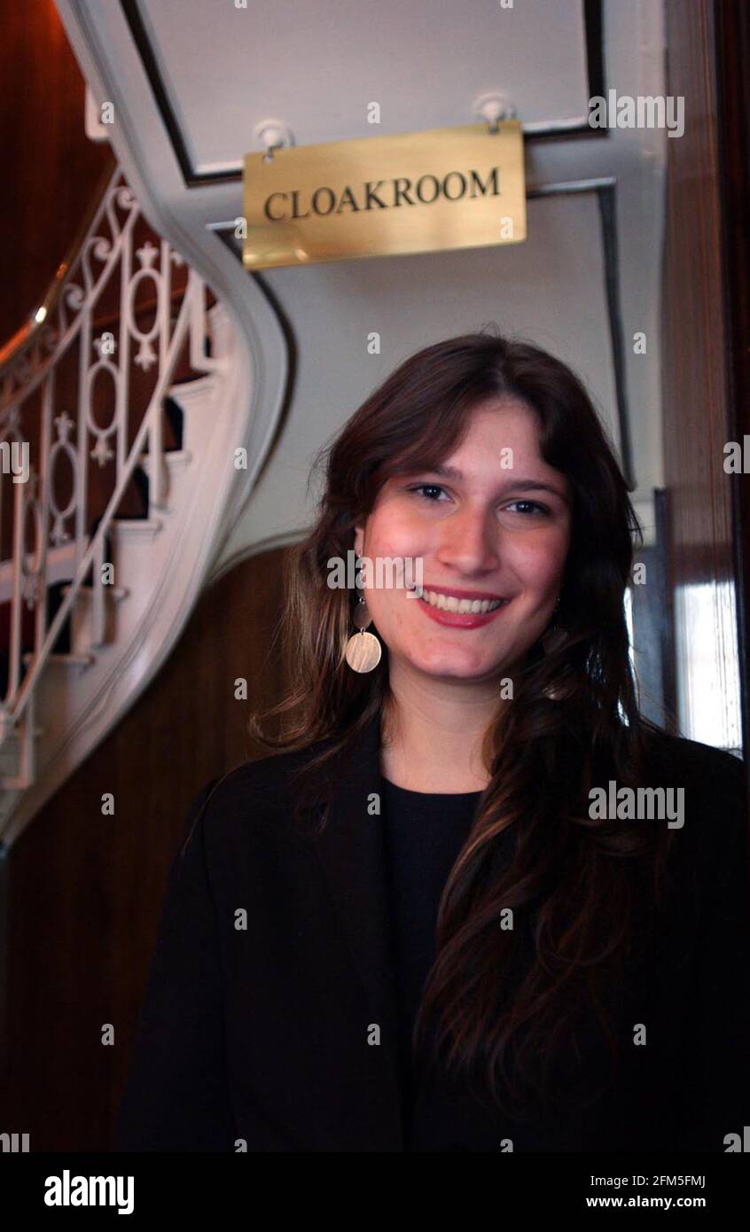 CLOAKROOM ATTENDENT JULIA BACCARENI 13/5/04 PILSTON Stock Photo Alamy