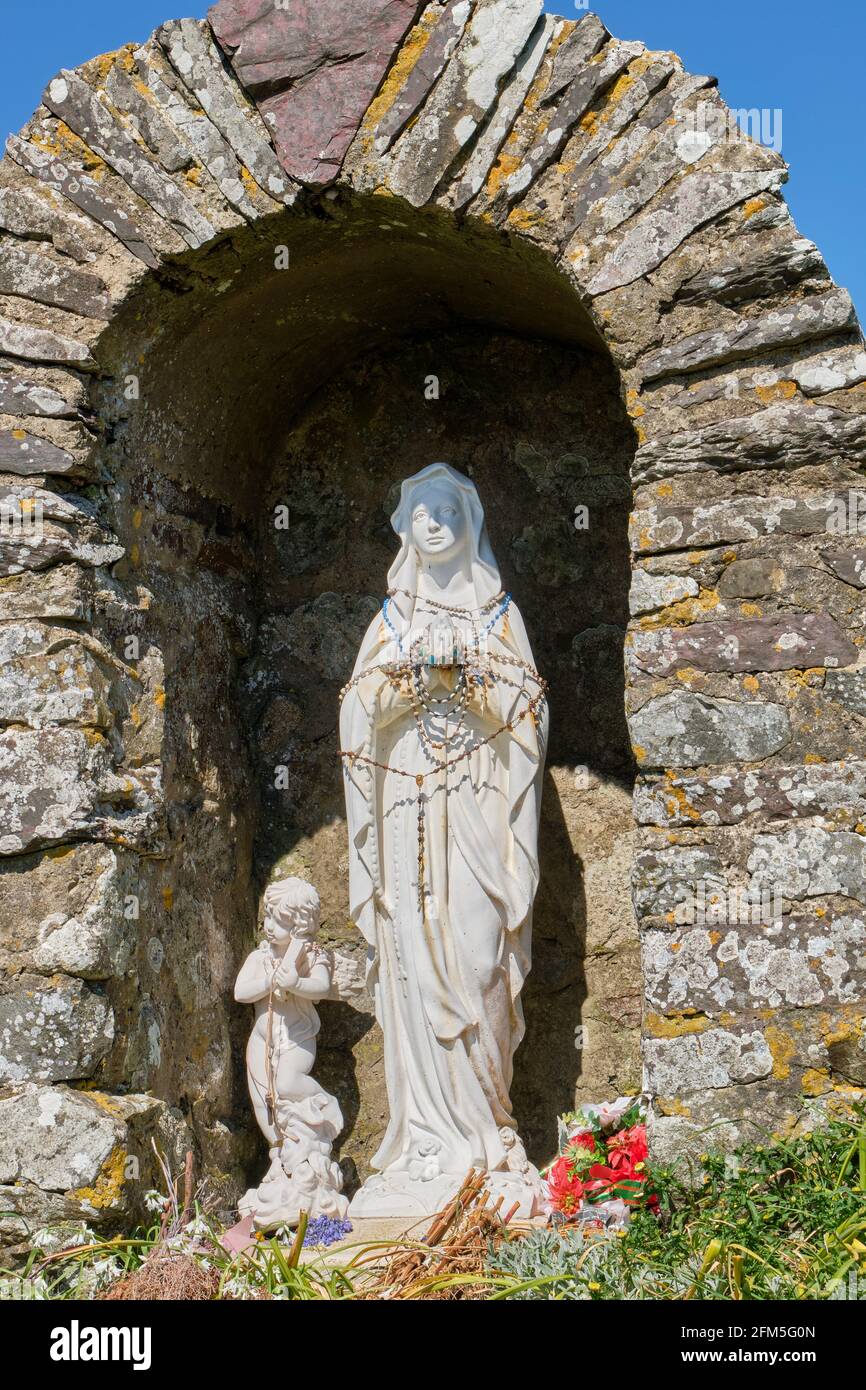 St Non's Shrine near St Non's Chapel, St David's, Pembrokeshire, Wales Stock Photo