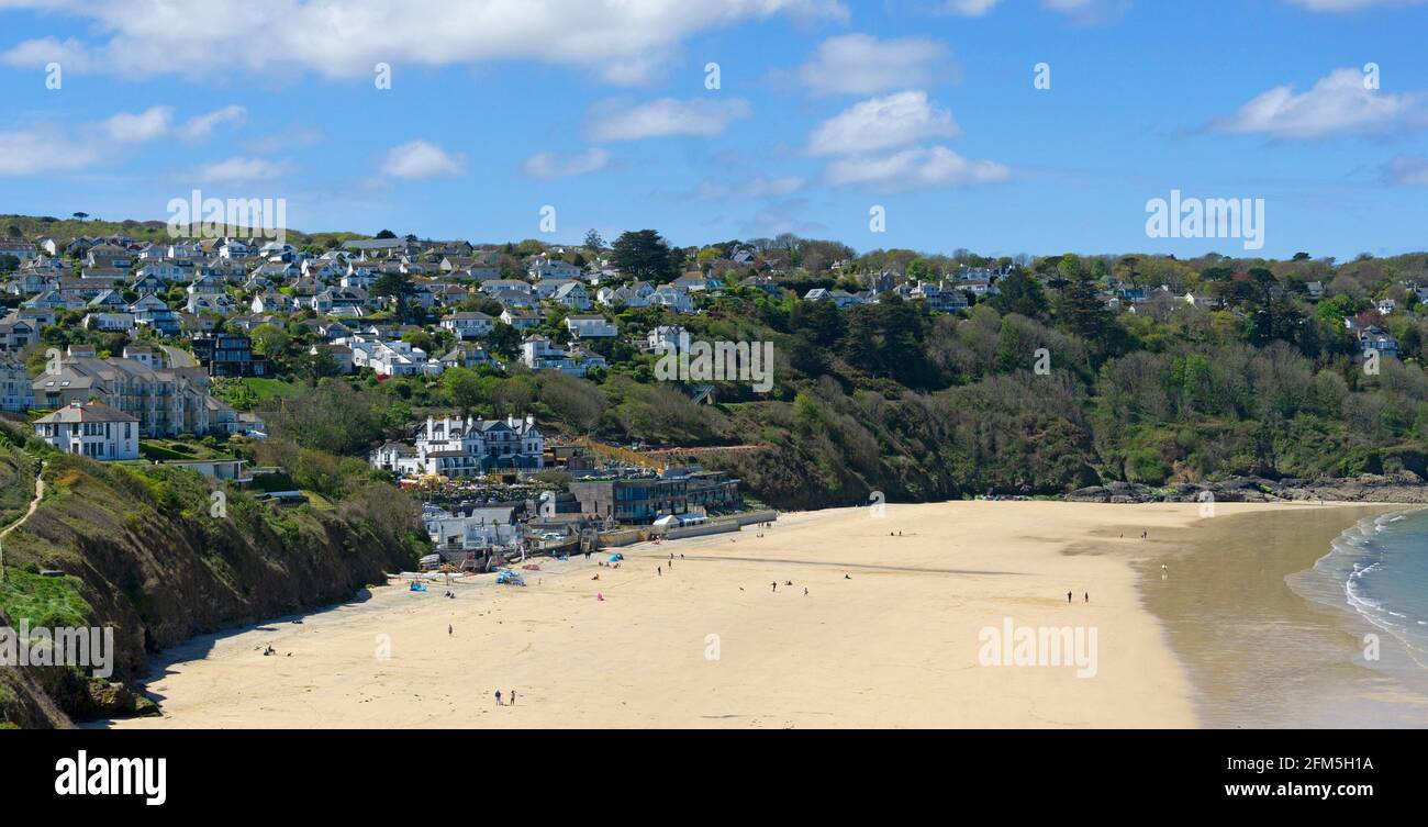 Carbis Bay near St Ives in Cornwall, England, UK, the Carbis Bay hotel