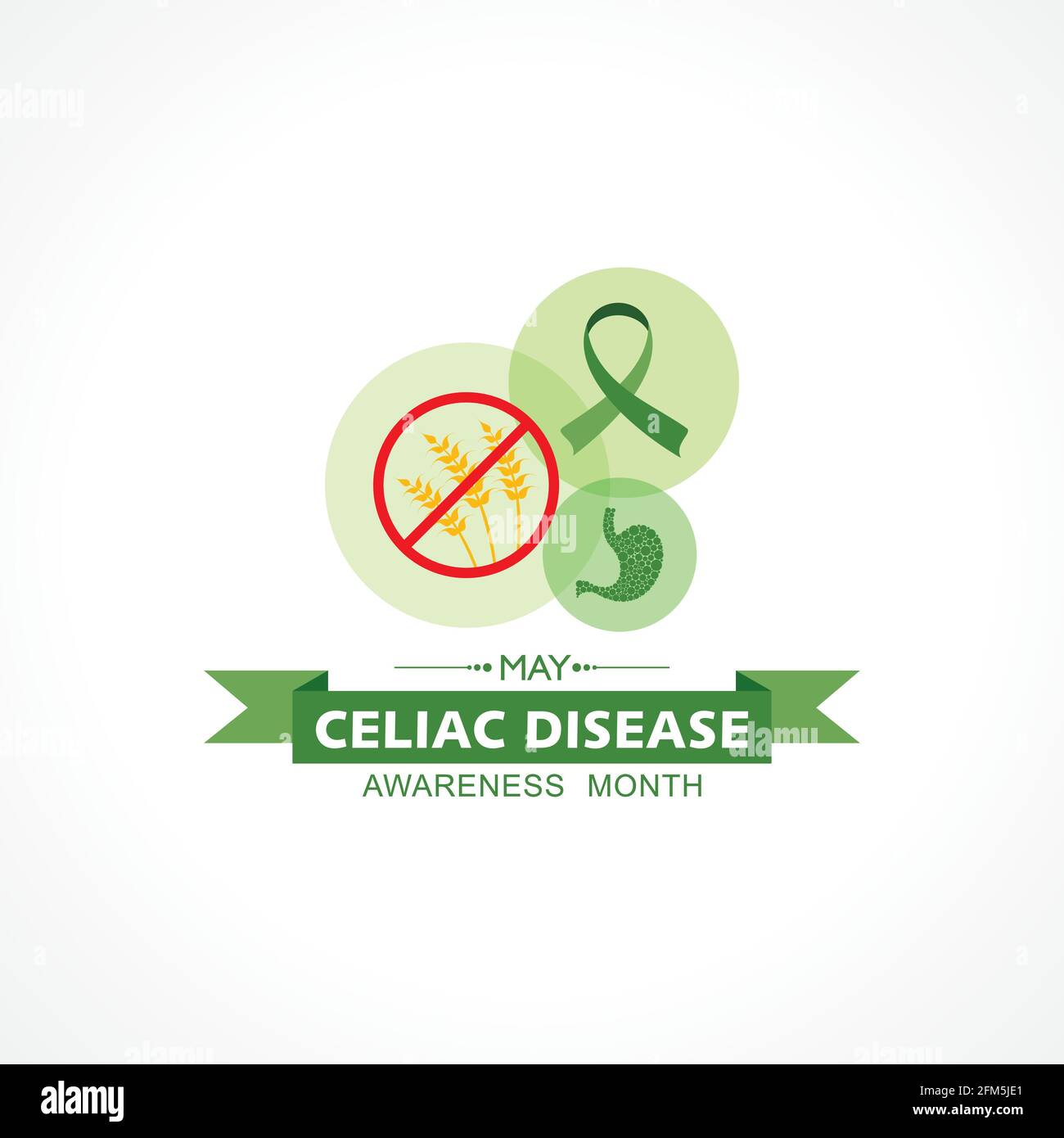 Vector illustration of Celiac Disease Awareness Month in May. It is an