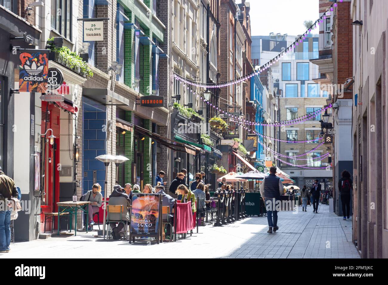 Outdoor restaurants, Kingly Street, West End, Soho, City of Westminster, Greater London, England, United Kingdom Stock Photo