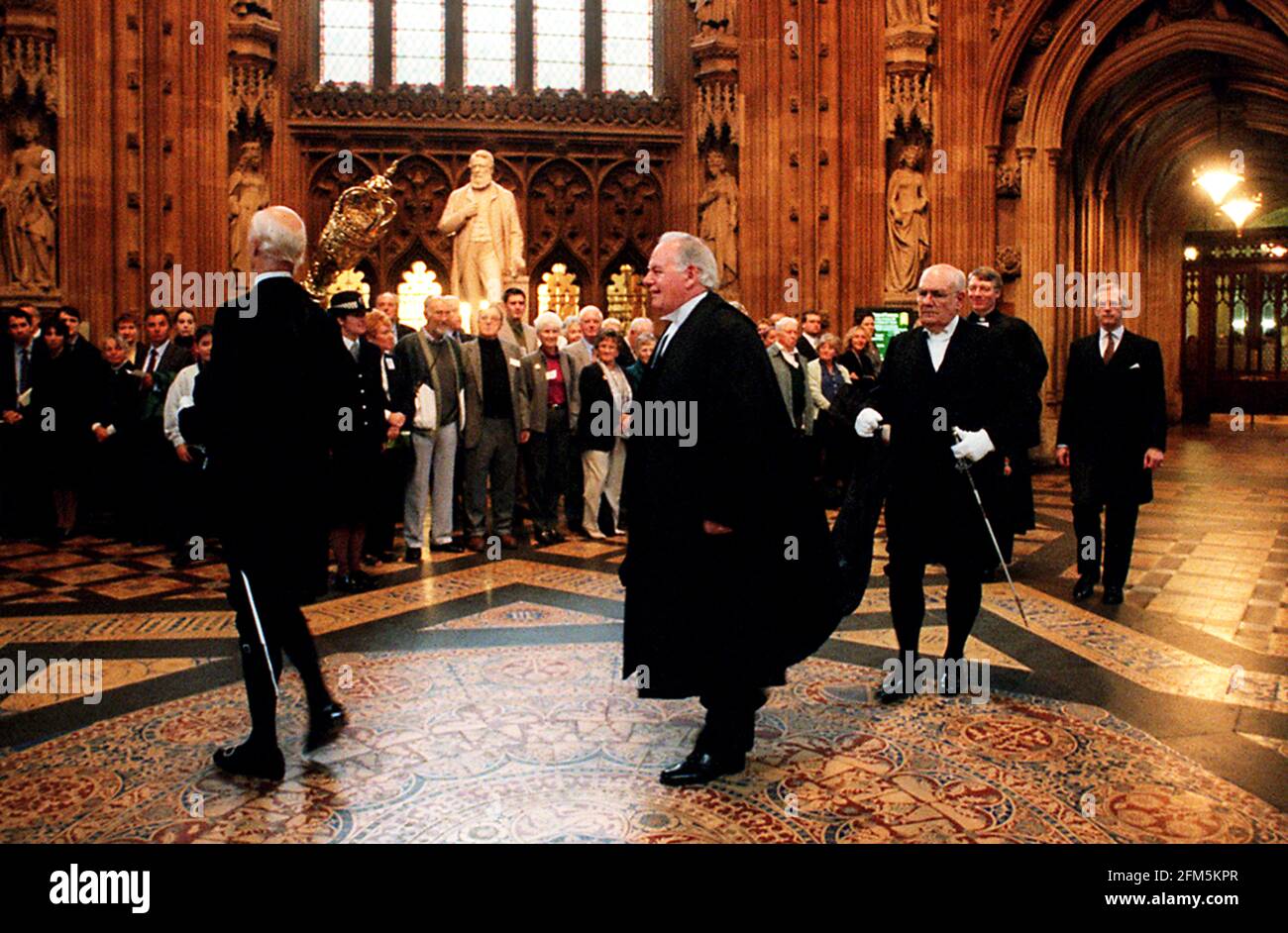 MICHAEL MARTIN, OCTOBER 2000 NEW SPEAKER OF THE HOUSE OF COMMONS, PROCESSES THROUGH CENTRAL LOBBY TO PRESIDE OVER HIS FIRST SITTING OF THE HOUSE AS SPEAKER. Stock Photo