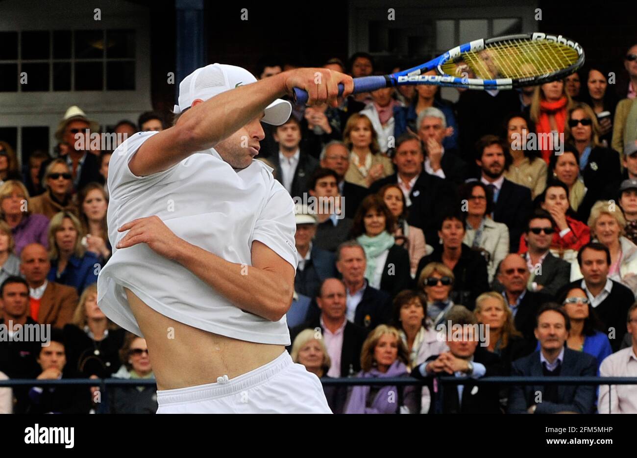 AEGON TENNIS QUEENS CLUB. ANDY   Andy Roddick during his match with J.Tsonga. 10/6/2011. PICTURE DAVID ASHDOWN Stock Photo