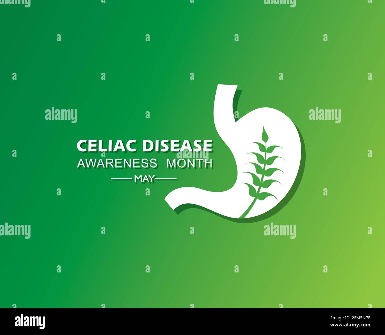Vector illustration of Celiac Disease Awareness Month in May. It is an ...