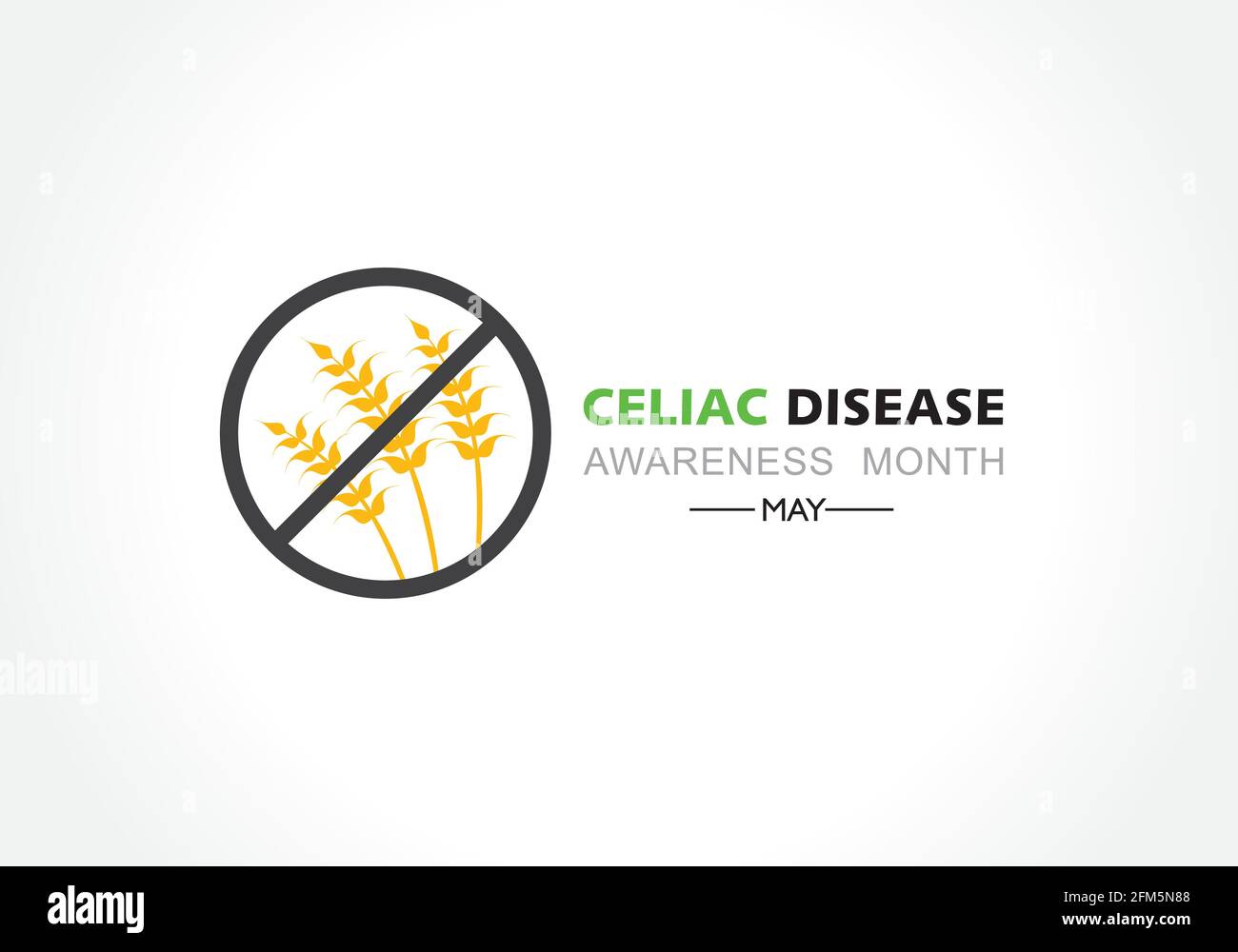 Vector illustration of Celiac Disease Awareness Month in May. It is an ...