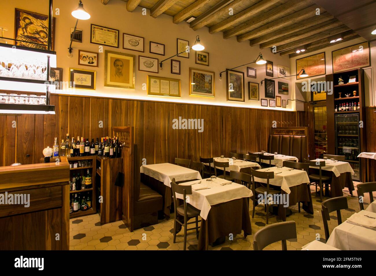 Armando al Pantheon the historic restaurant in Rome Stock Photo