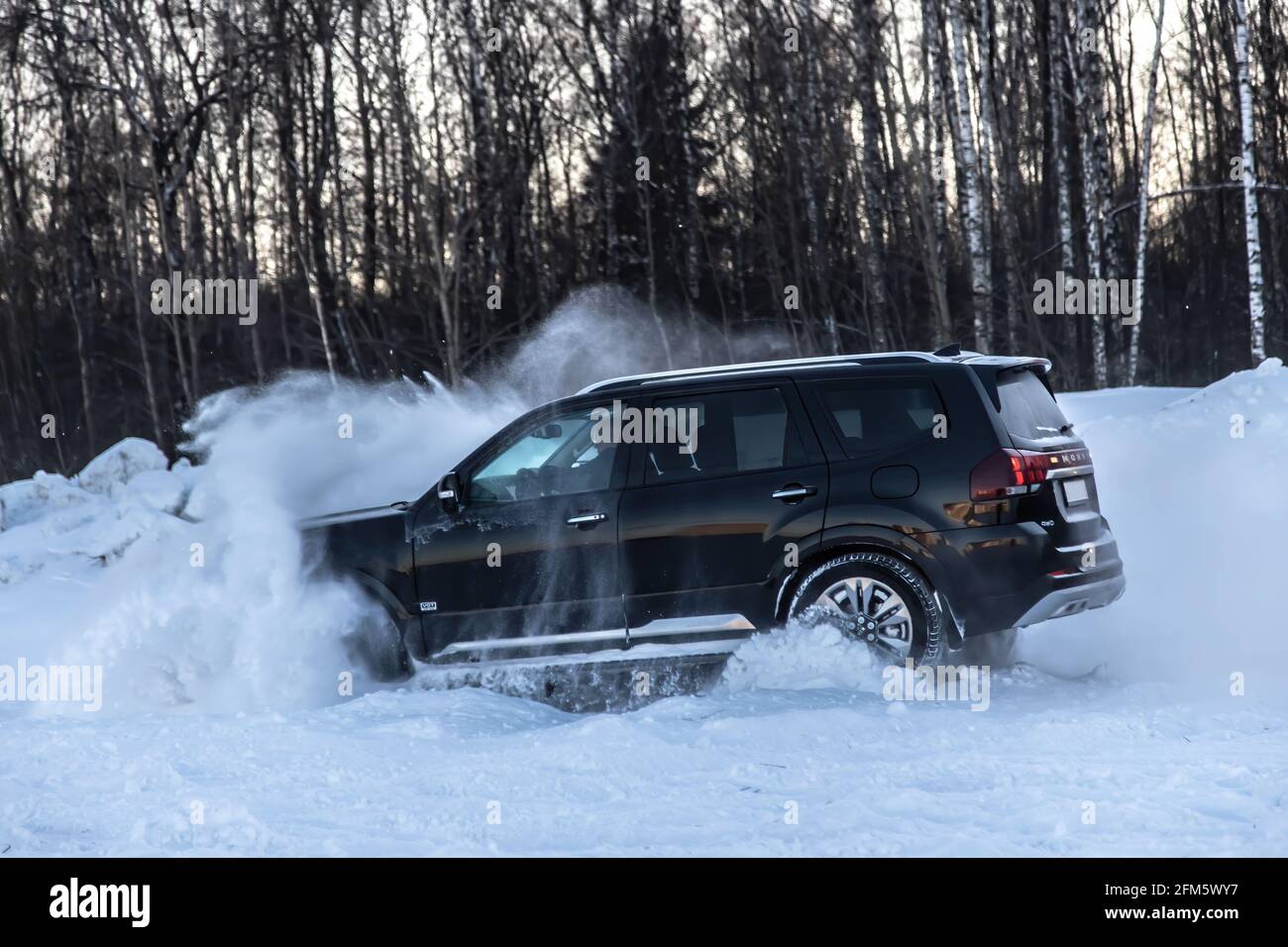 MOSCOW, RUSSIA - FEBRUARY 7, 2021 Kia Sorento Fourth generation MQ4.  Interior close up view. Details of Kia Sorento interior Stock Photo - Alamy