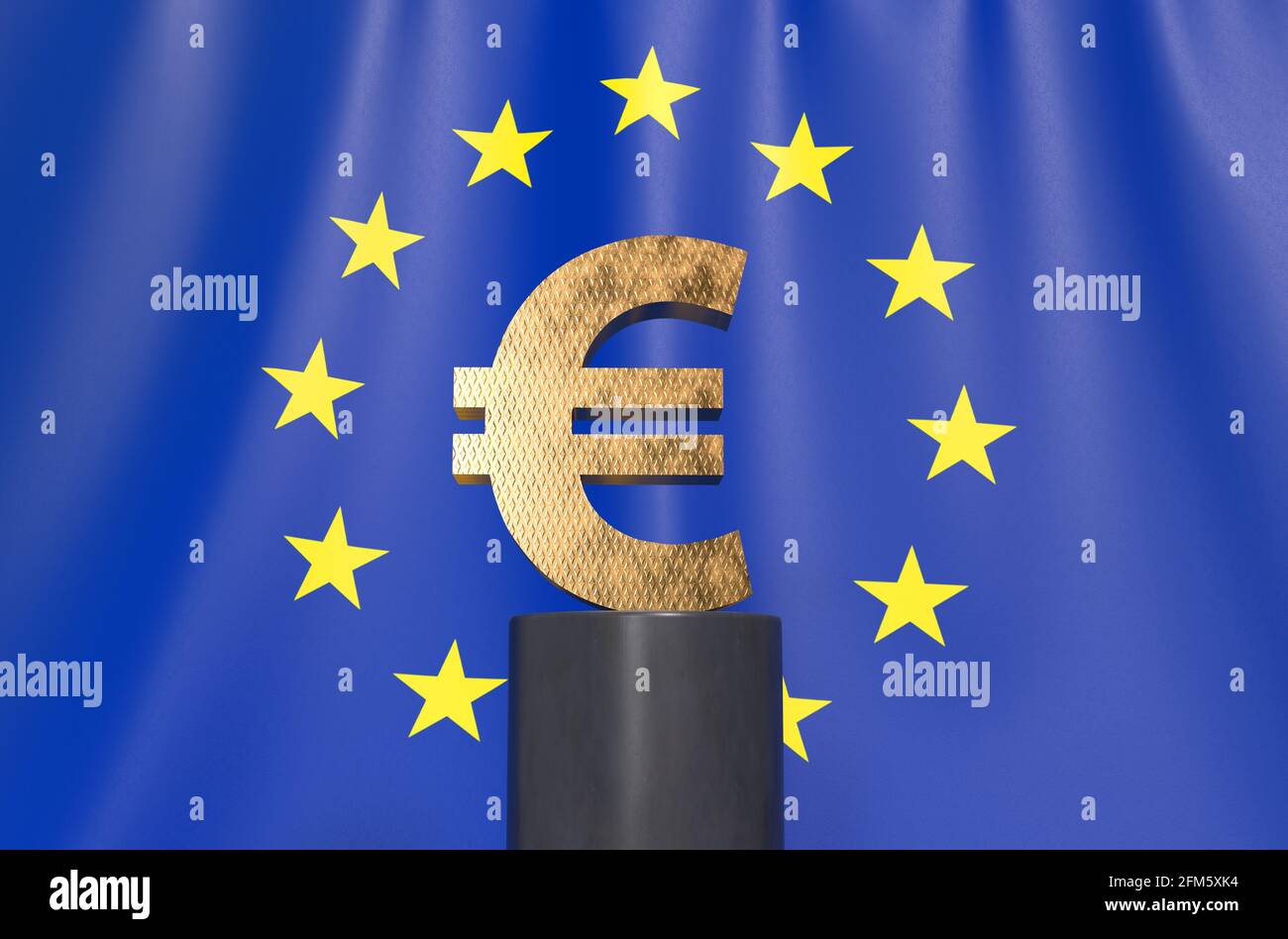 3d gold euro currency symbol hi-res stock photography and images - Alamy