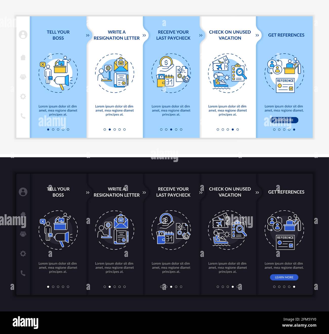 Resignation Checklist Onboarding Vector Template Stock Vector Image 