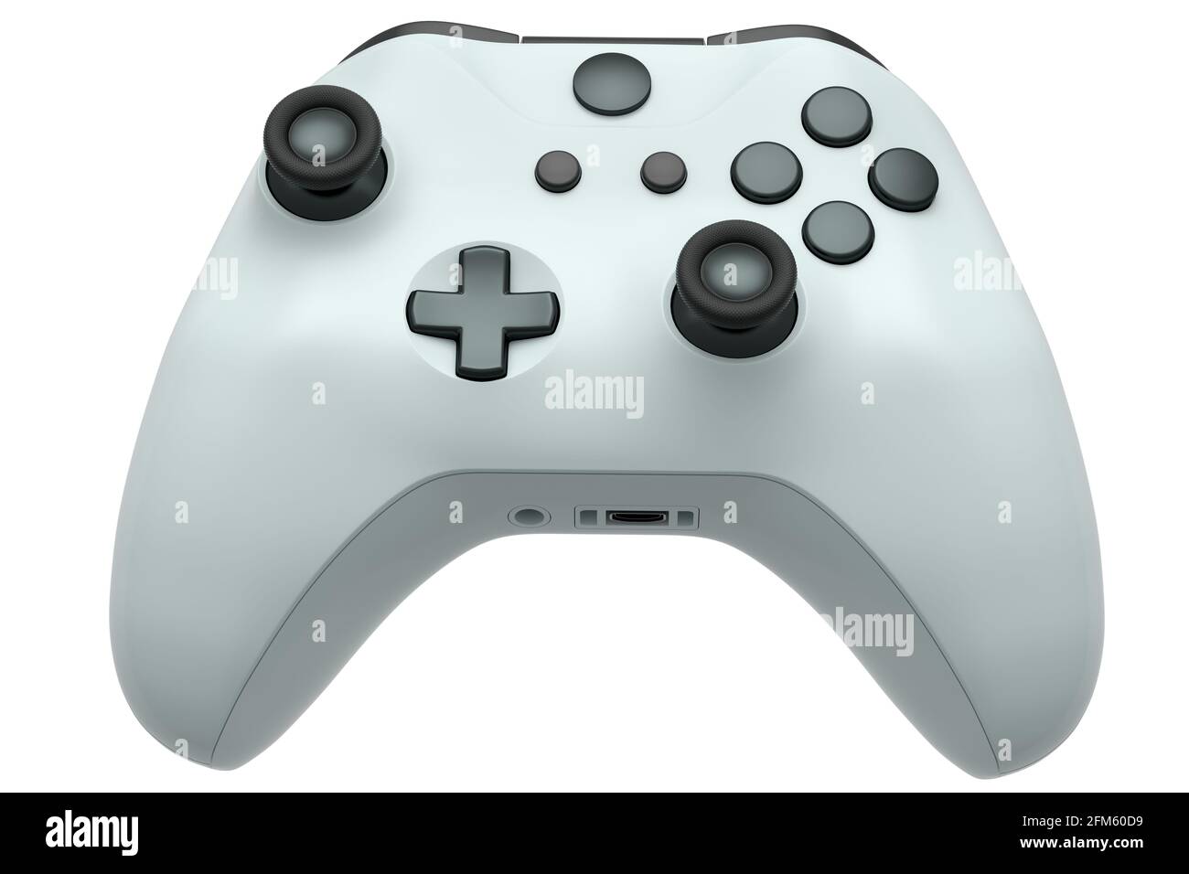 Realistic video game joystick on white background Stock Photo - Alamy