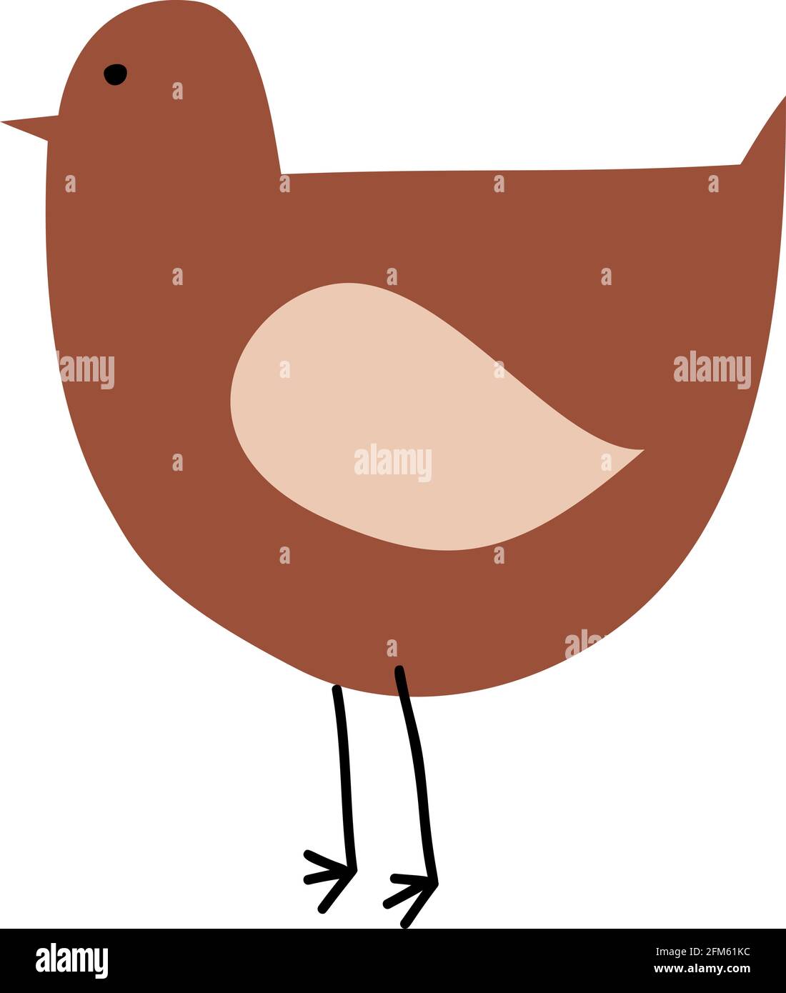 Hand drawn cute vector bird. illustration isolated on a white ...