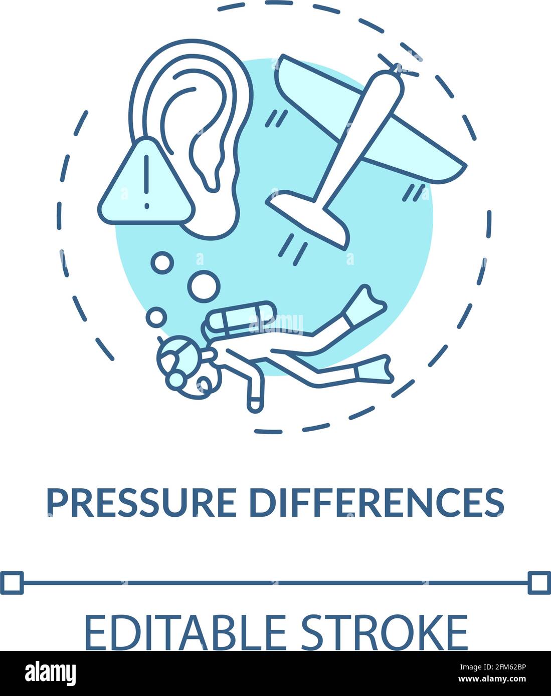 Pressure differences concept icon Stock Vector