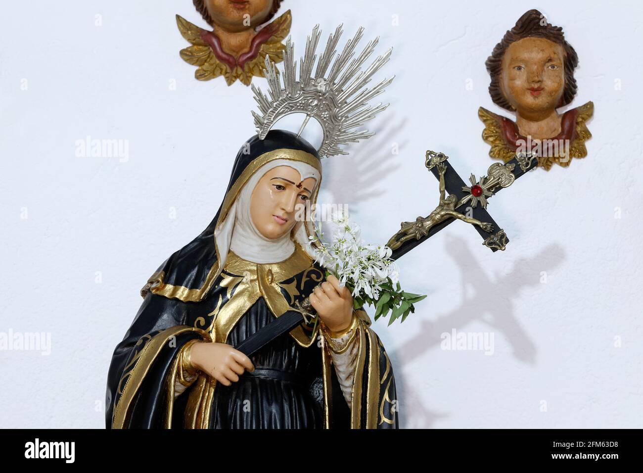 Statue of Santa Rita de Cassia - Rita of Cascia - saint of catholic  religion Stock Photo - Alamy