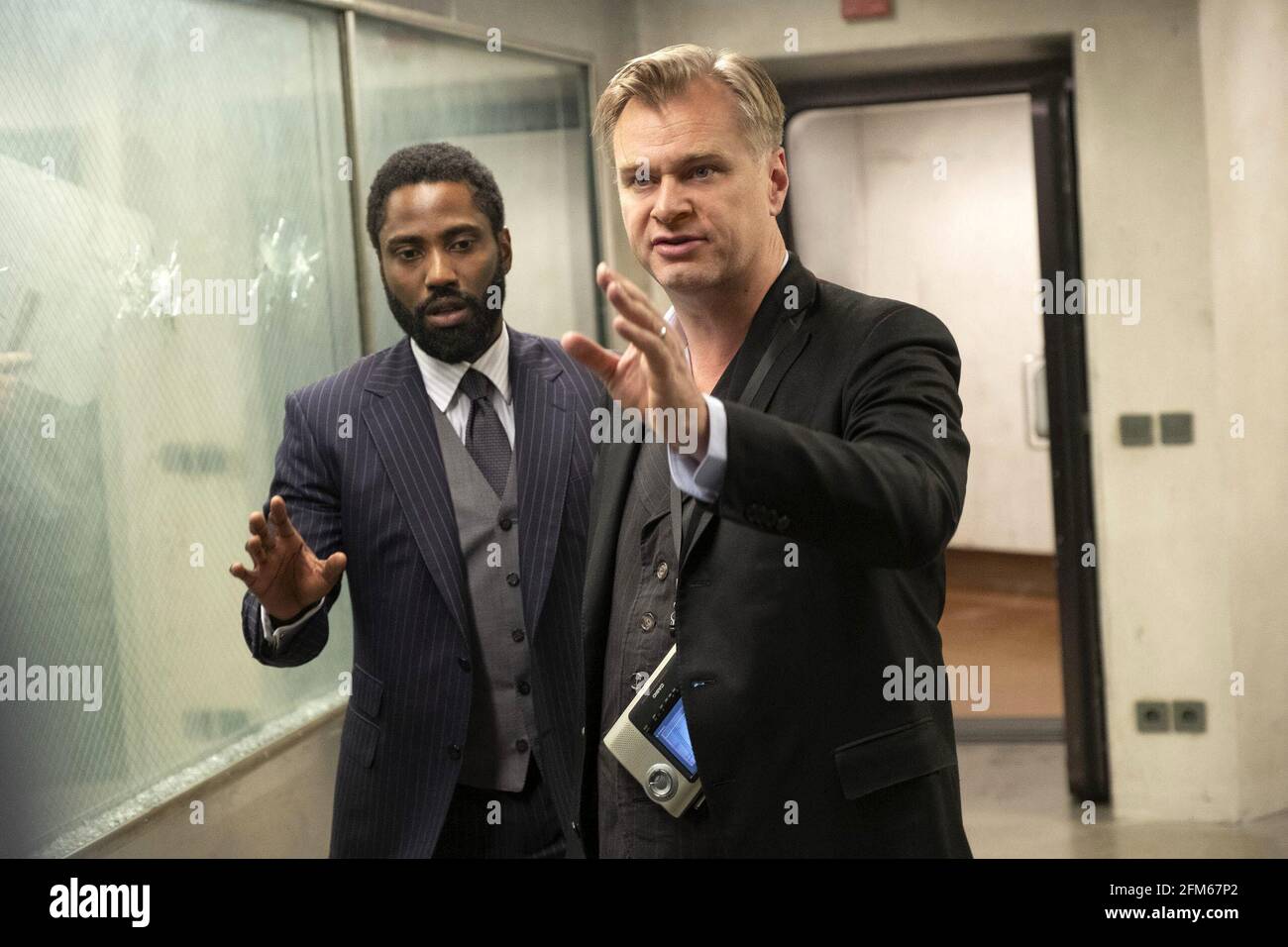 CHRISTOPHER NOLAN and JOHN DAVID WASHINGTON in TENET (2020), directed ...