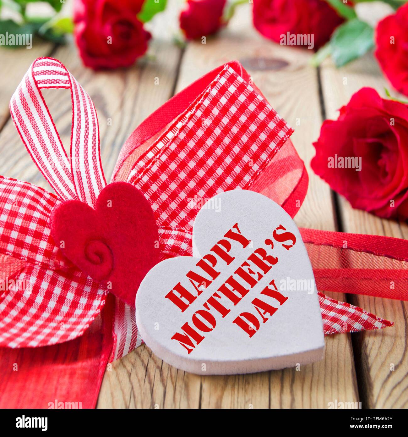 Happy Mother's Day and flowers with heart Stock Photo - Alamy