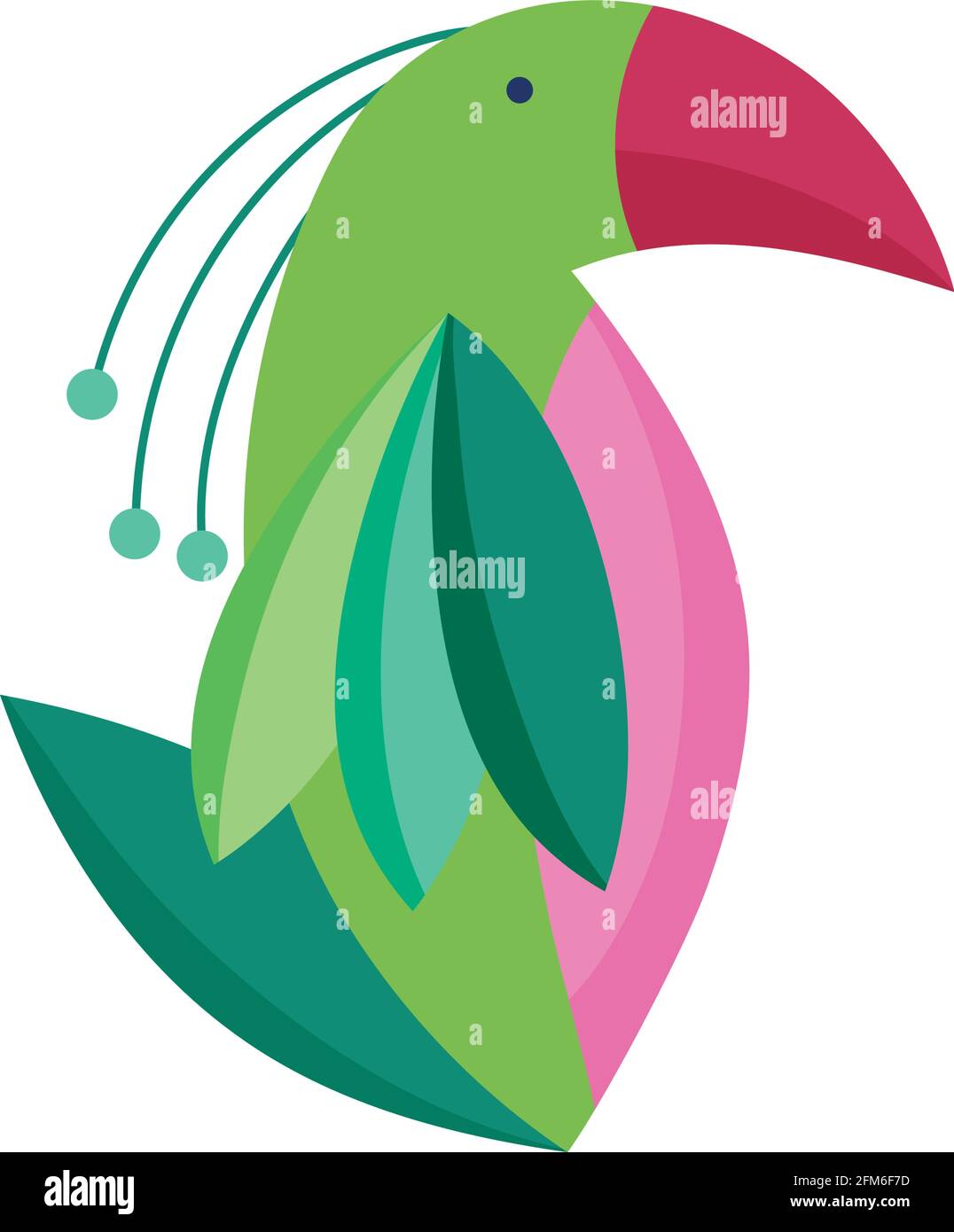 cute green bird isolated icon Stock Vector Image & Art - Alamy