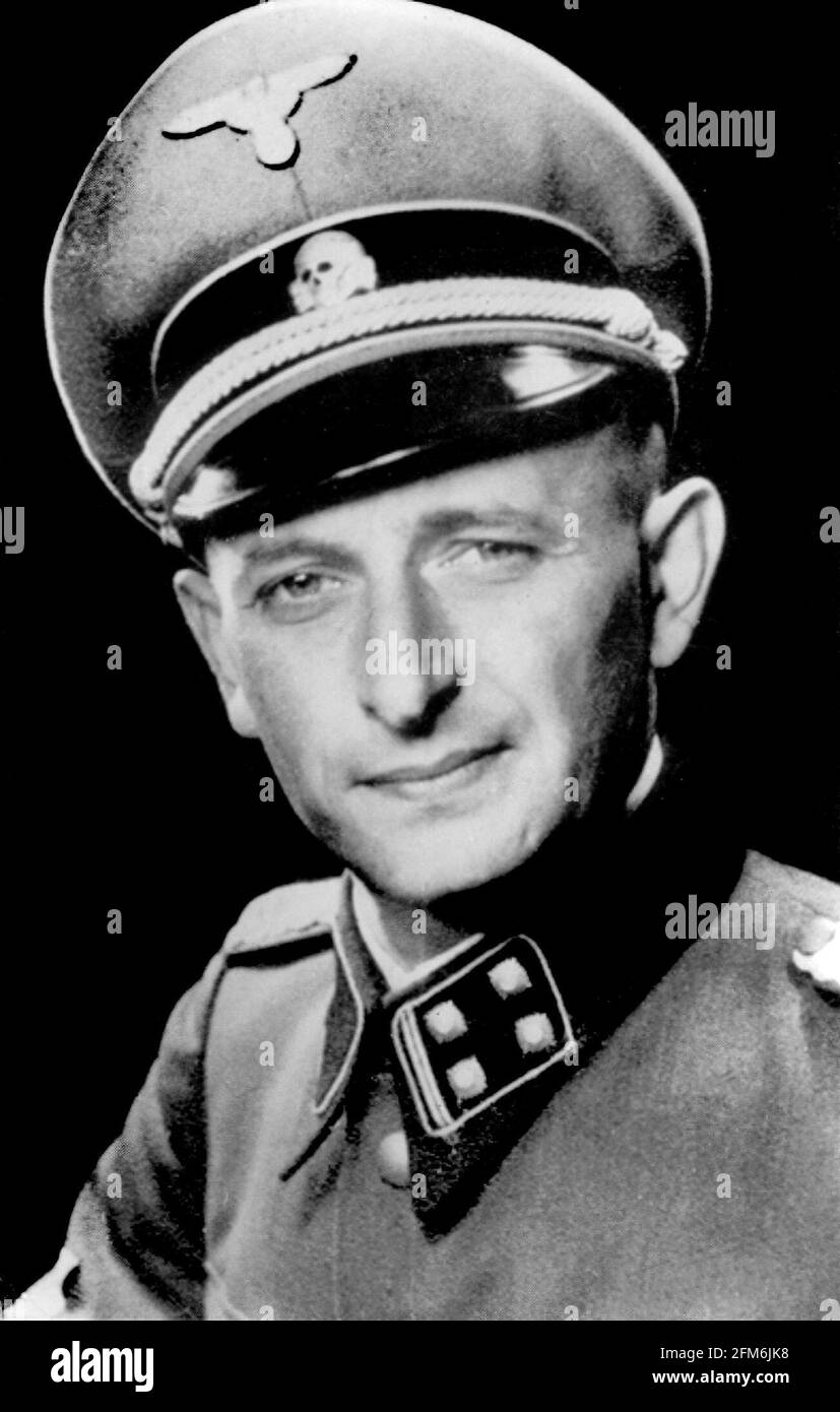 Adolf Eichmann. Portrait of one of the major architects of 'The Final Solution', Otto Adolf Eichmann (1906-1962), 1942 Stock Photo