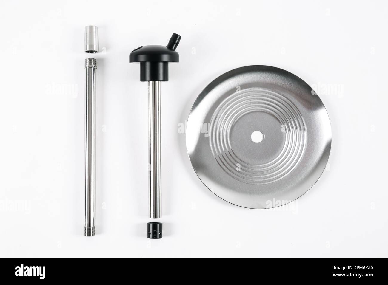 The disassembled hookah on a white background. Stock Photo