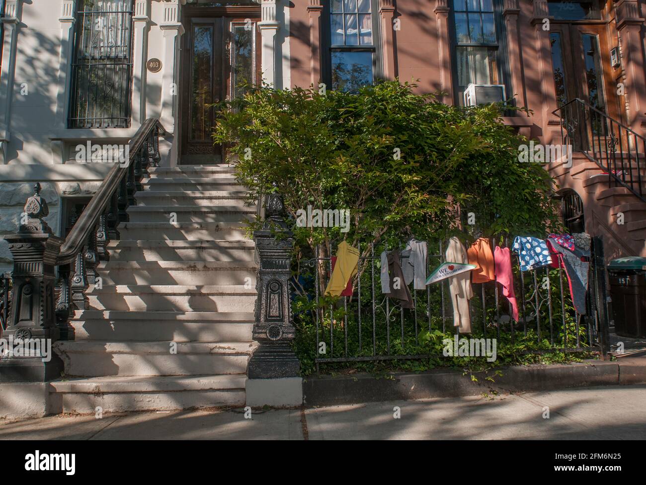 Clothese on wrought iron fence hires stock photography and images Alamy