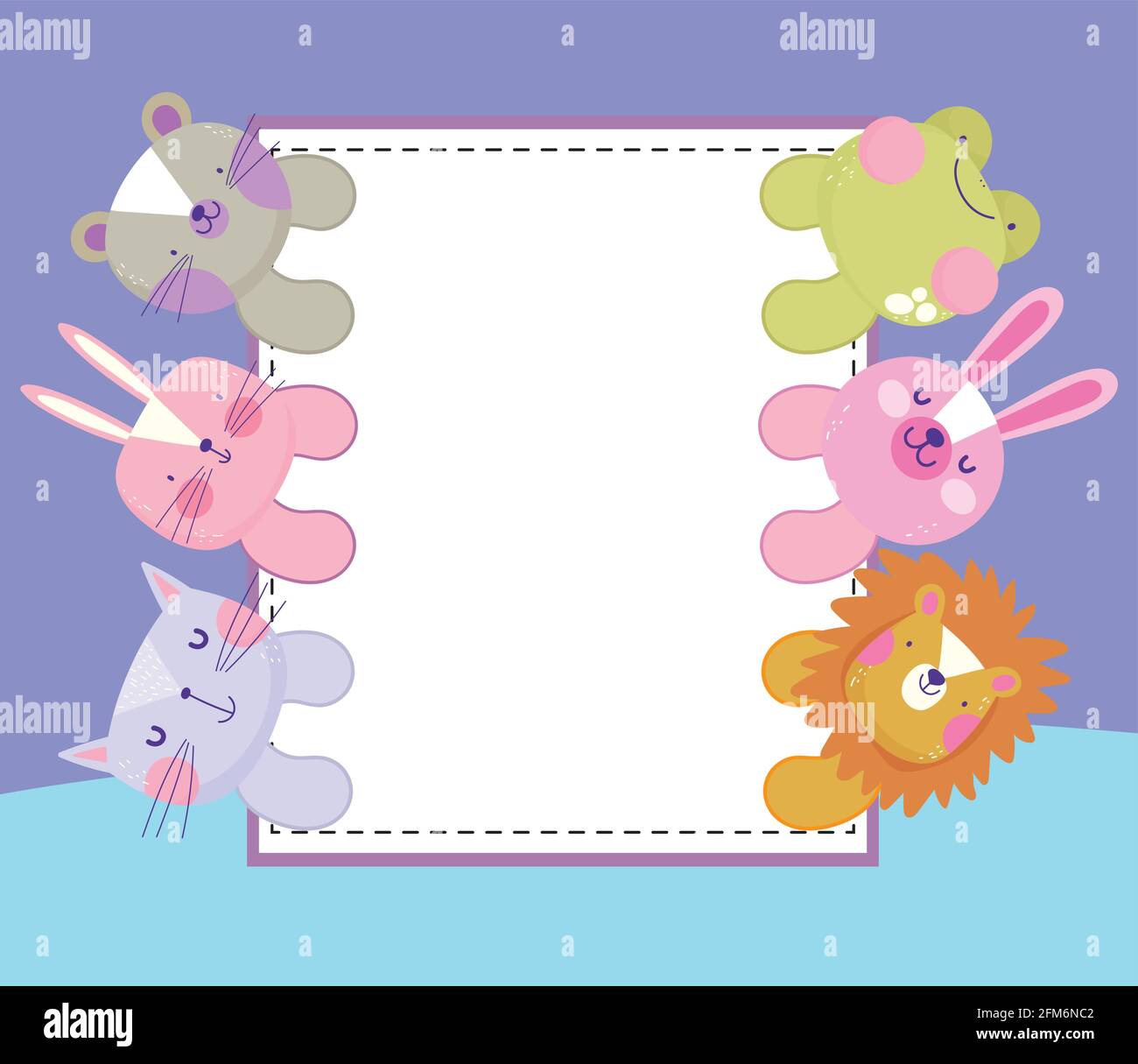 cute animals cartoon blank banner Stock Vector Image & Art - Alamy