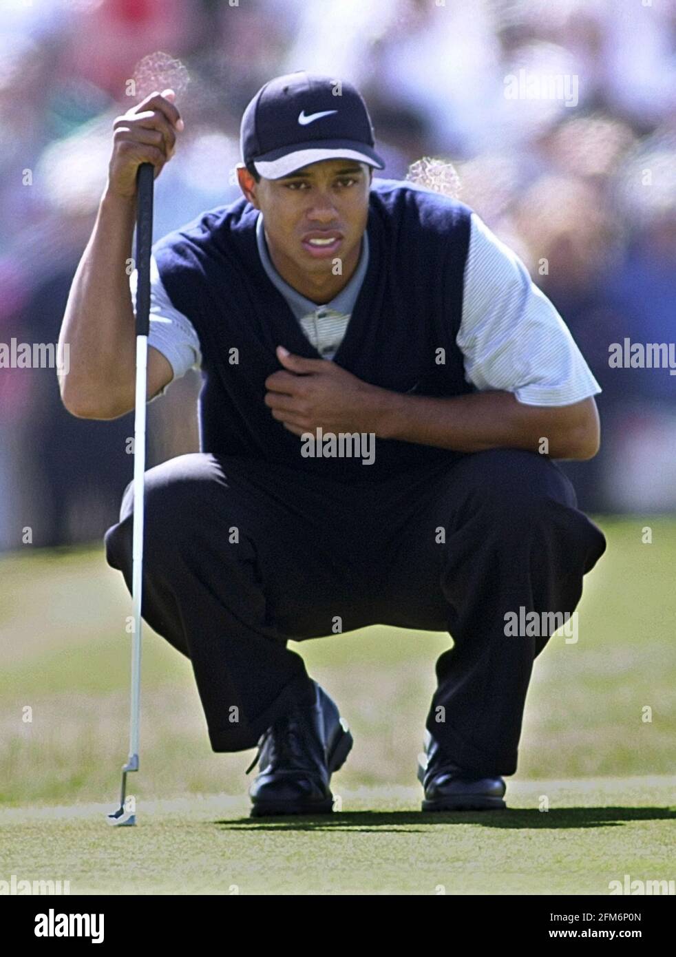 Tiger Woods Golfer of the USA, July 2000 on the 3rd green, during the
