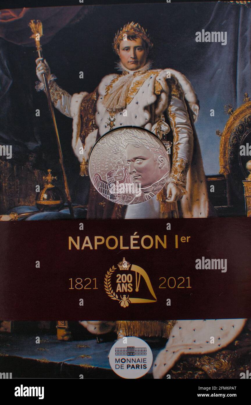 10 euros Napoléon Argent Monnaie de Paris Stock Photo