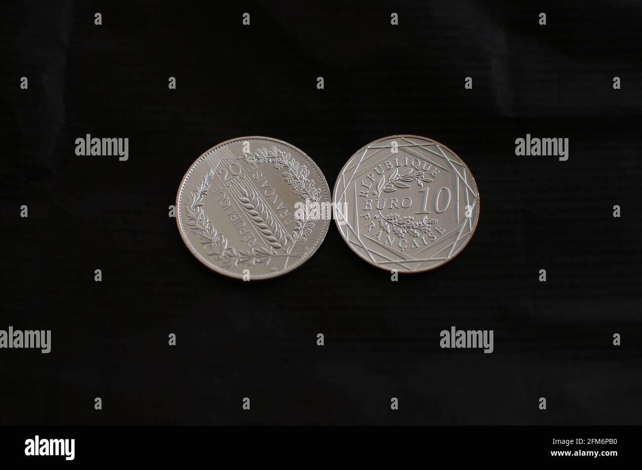 10 euros Napoléon Argent Monnaie de Paris Stock Photo