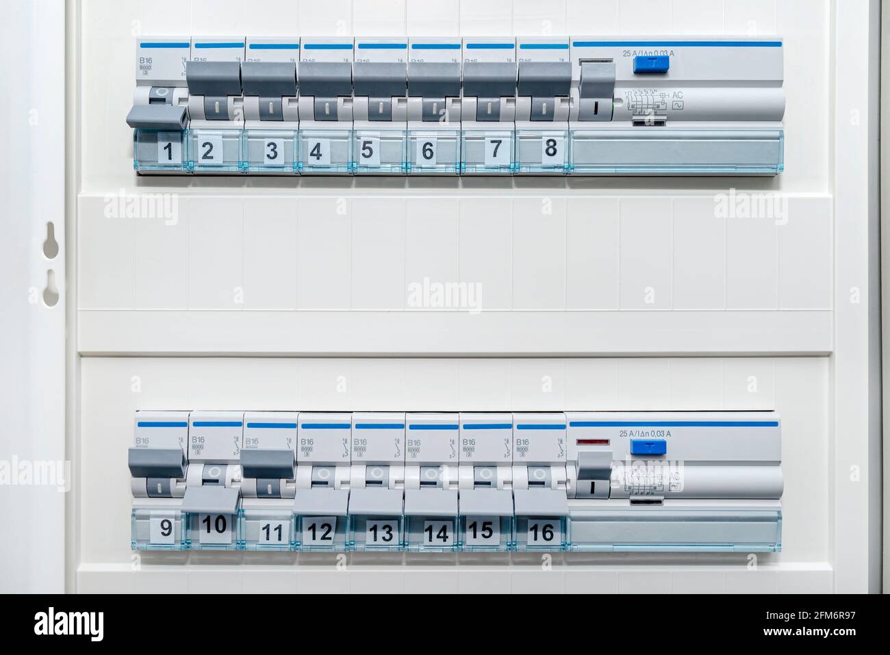 Singlephase fuses and residual current protection in the on and off