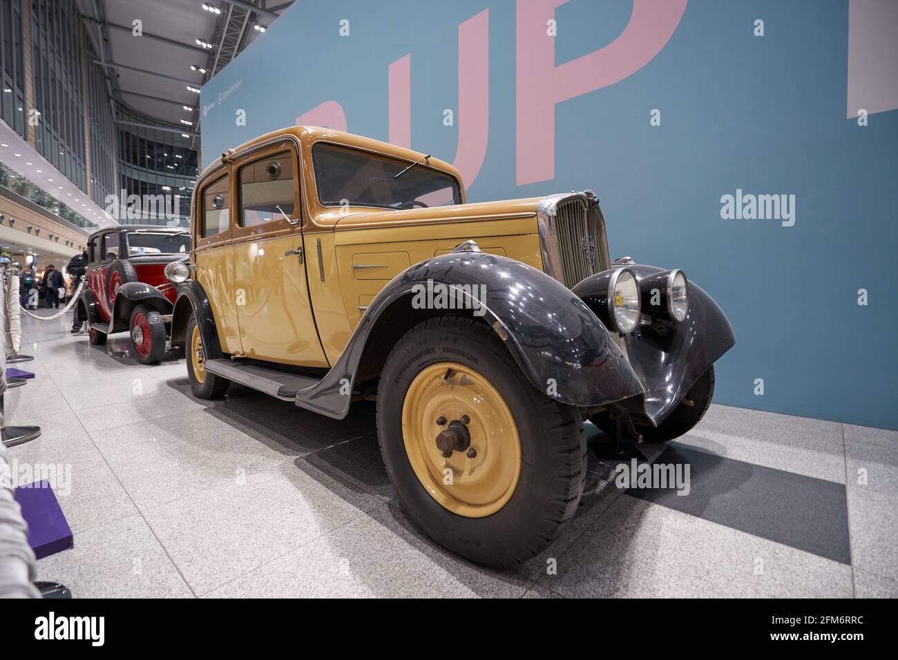 MOSCOW, RUSSIA - MAY 3, 2021: peugeot 201 br at an exhibition of retro cars at Domodeovo international airport Stock Photo