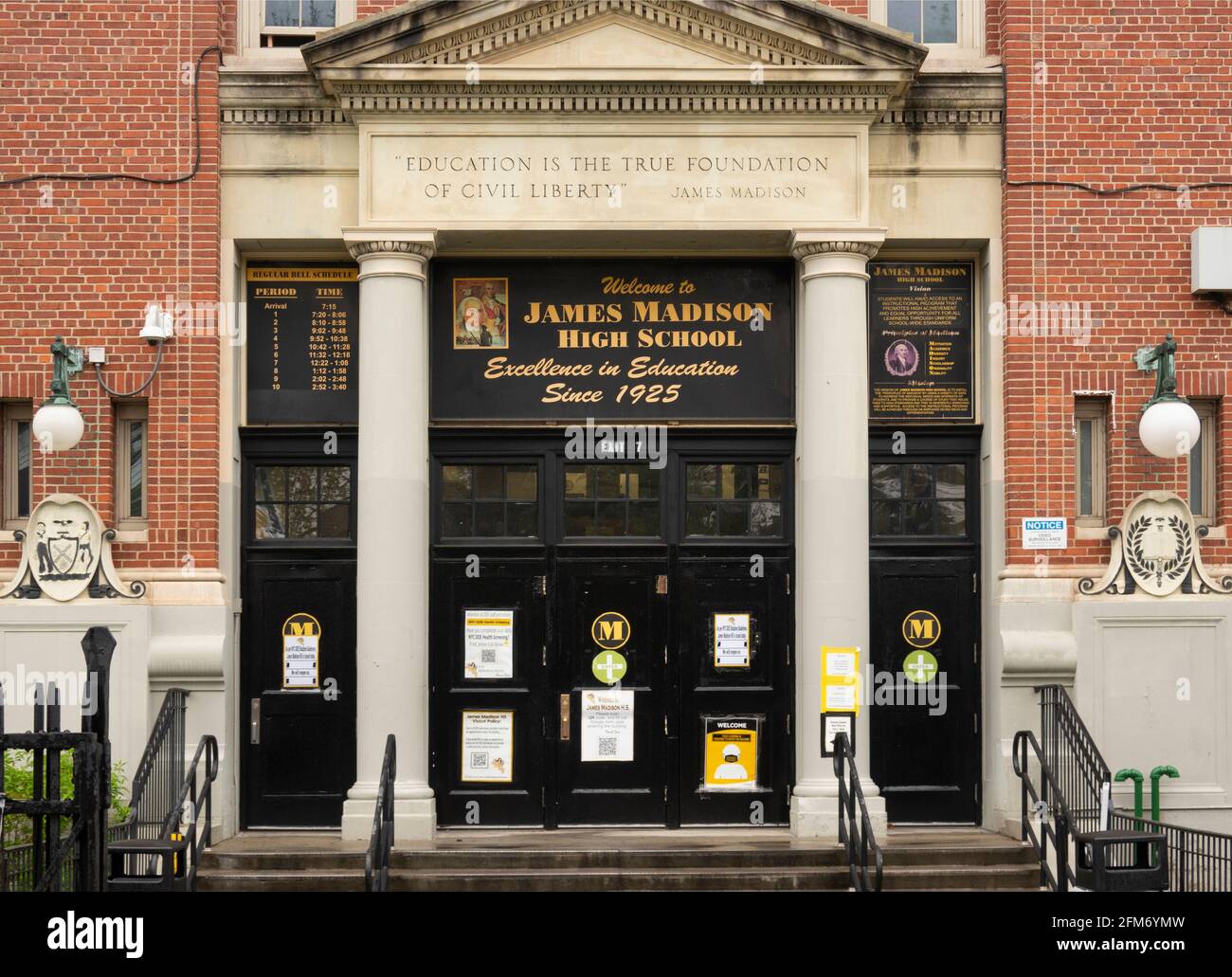 James Madison High School in Sheepshead Bay Brooklyn NYC Stock Photo